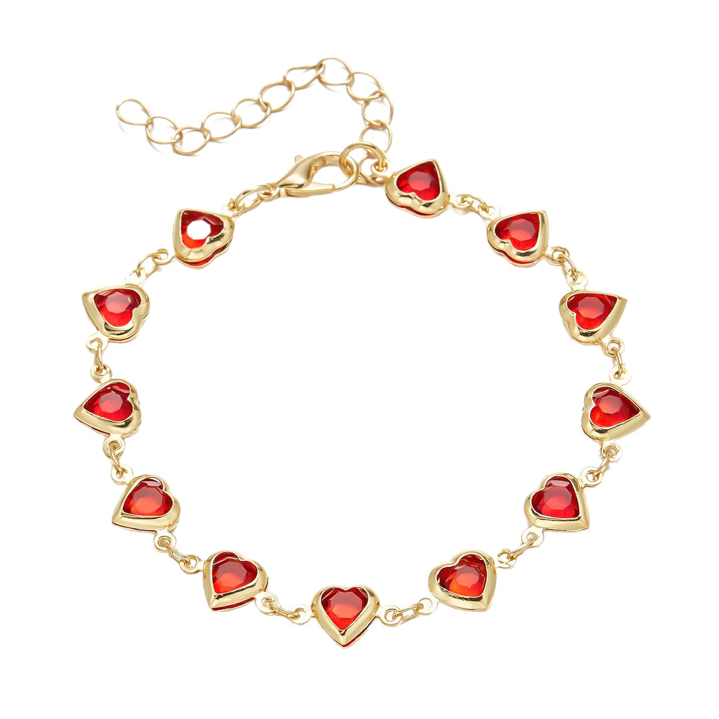 Loving-Heart Red Diamond Versatile Women's Bracelet