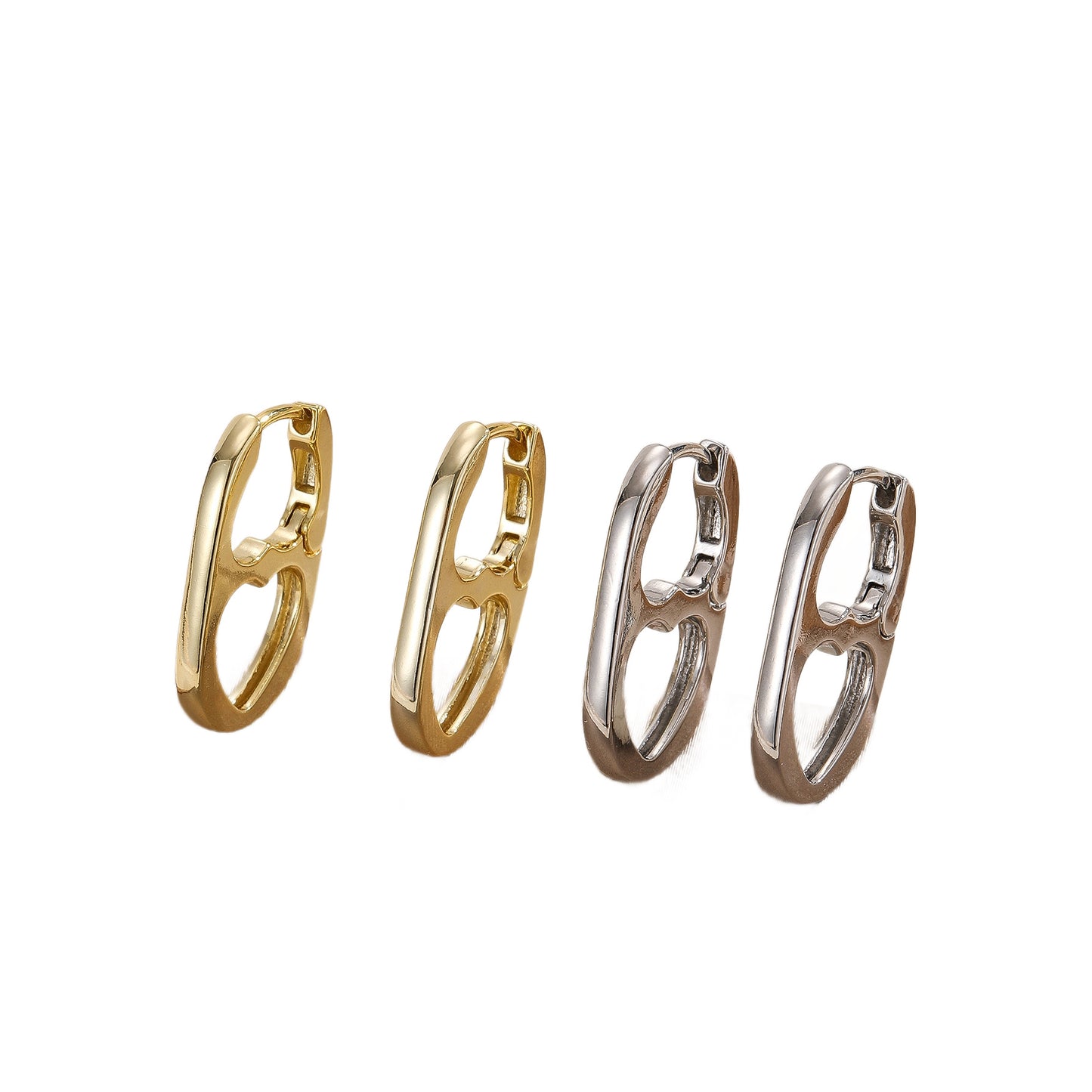 Fashion Women's Jewelry Copper Plated Real Gold Earrings