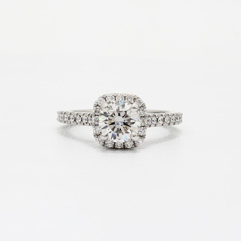 Womens Sparkling Diamond Square Candy Open Ring