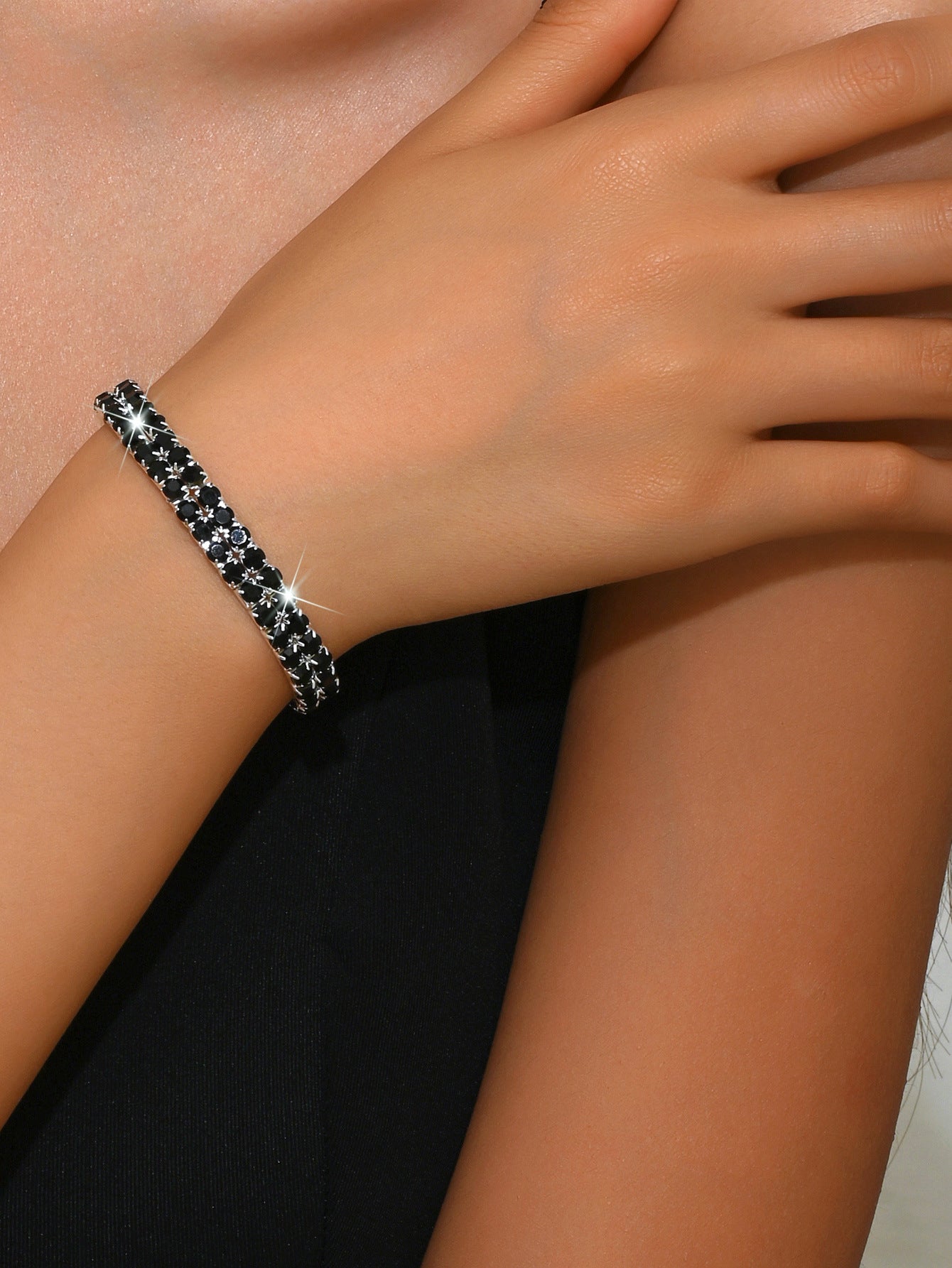 Single Row Multi-row Diamond Drill Bracelet