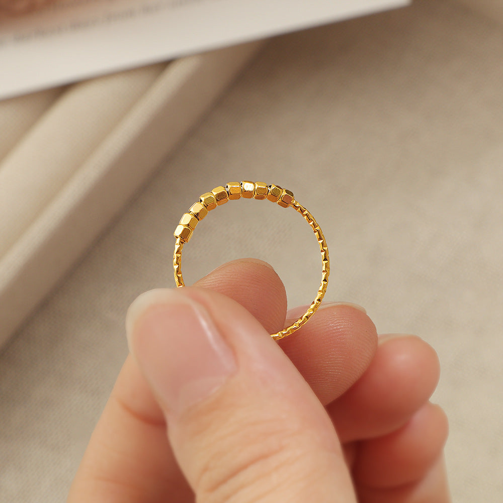 Titanium Steel Ring With A Delicate Small Square Designstylish Versatile And Wont Fade