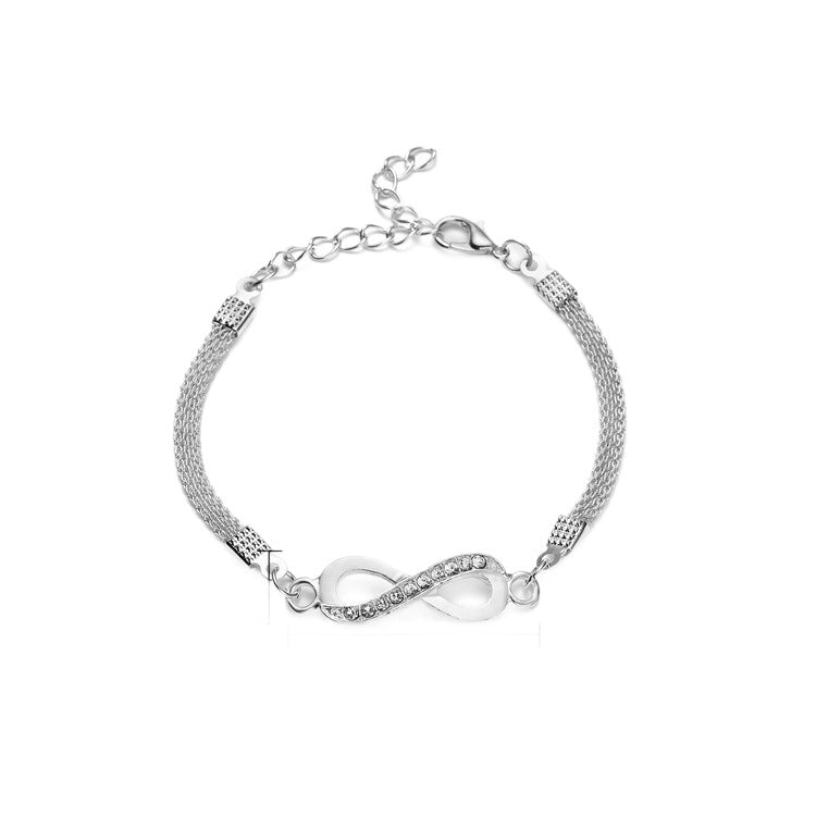 Fashion Exquisite 8-word Infinite Silver-plated Bracelet