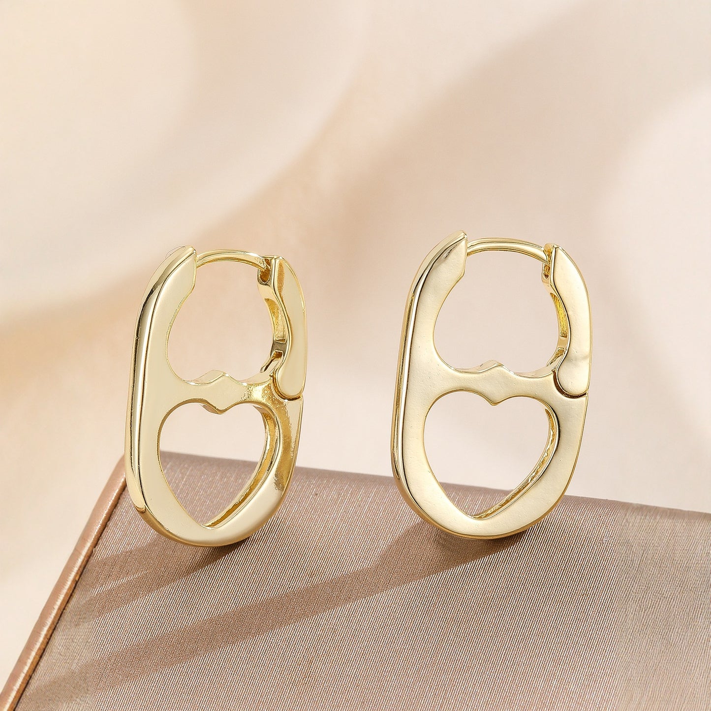 Fashion Women's Jewelry Copper Plated Real Gold Earrings